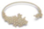 luxury diamond jewellery, gold and diamond fine jewellery collar by international award winning nz contemporary art and design jewellery designer