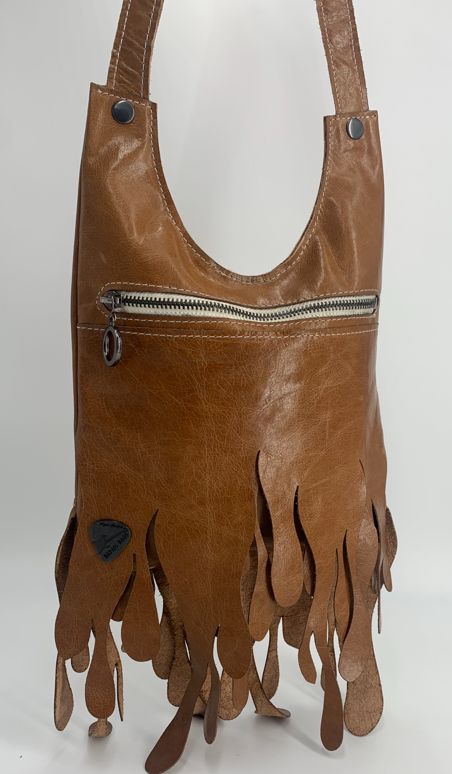 Brown & White Waterfall Bag