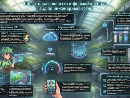 Подготовка к установке сити-фермы Greenbar: требования к инфраструктуре и гарантия стабильной работы