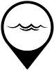 "Company logo featuring a stylized sea design."