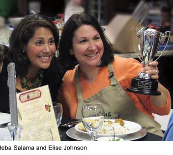 Elise with Heba Salama (from The Biggest Loser) raising funds for the NC Meals on Wheels program. 