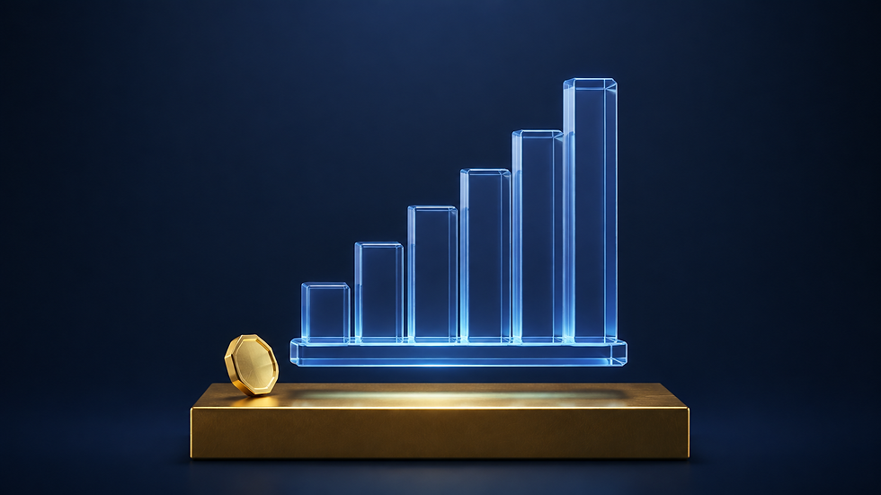 Rising glass bar representing private health insurance rebate thresholds