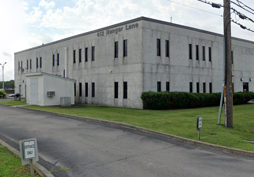 The front of the Nashville Global Entry Enrollment Center from Hangar Lane