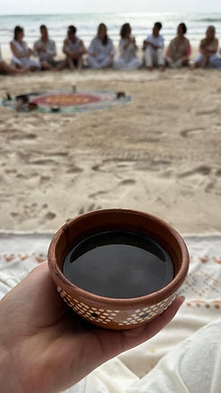 Cacao ceremony on Tulum Beach at Zorba 