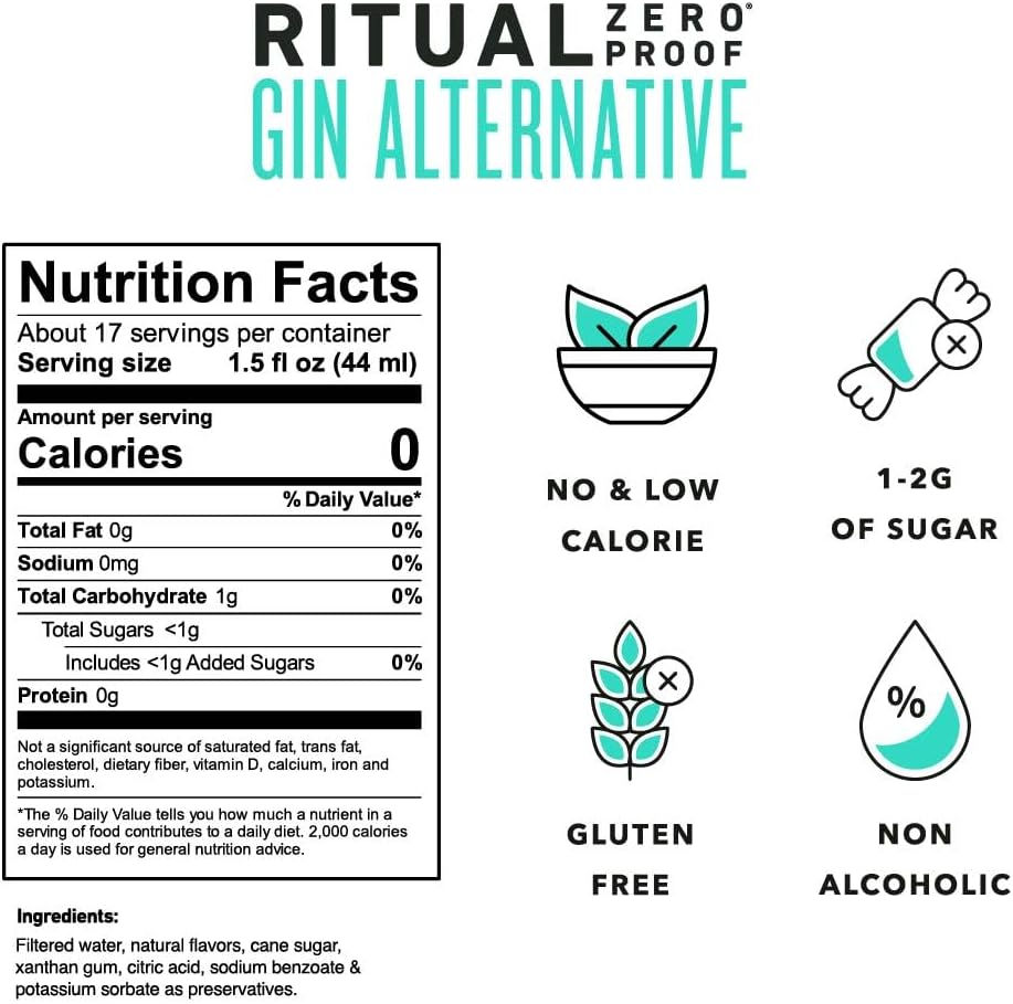 Thumbnail: RITUAL Zero Proof Gin Alternative Non-Alcoholic Spirit 750ml