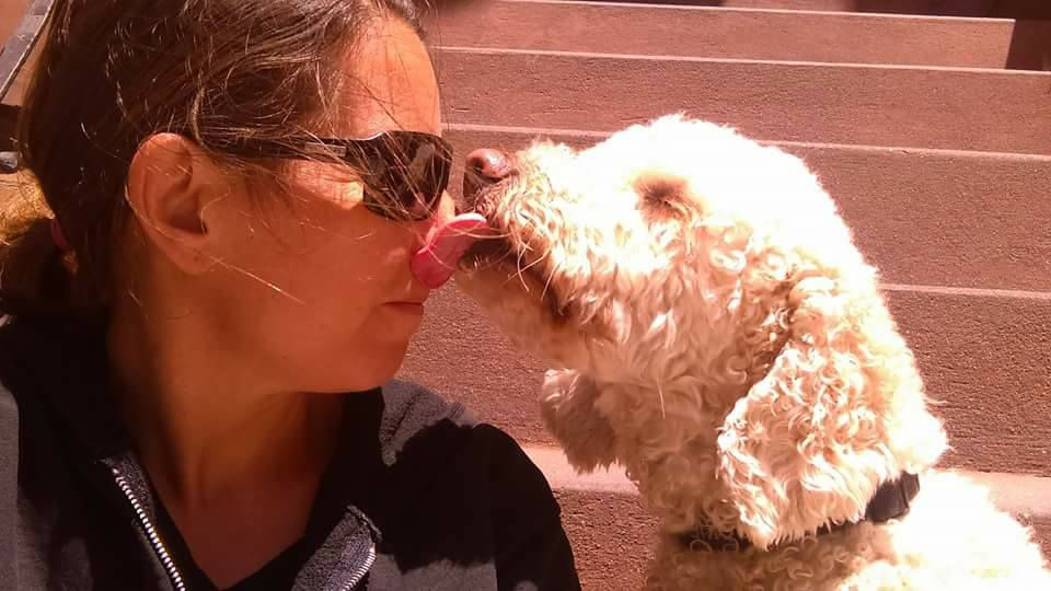 Rebecca training a dog