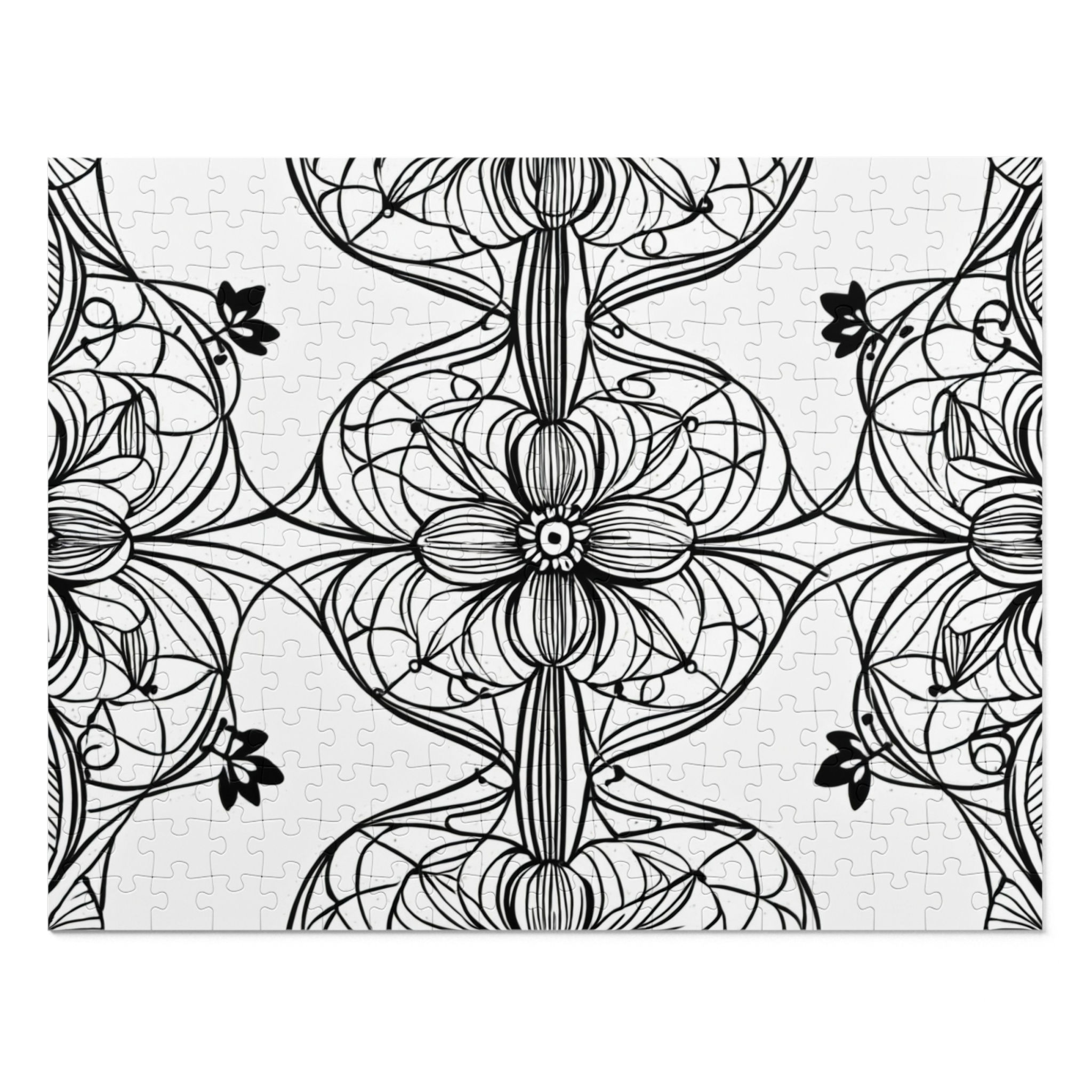 Elegant Floral Jigsaw Puzzle with Tin - Relaxing Mindfulness Activity