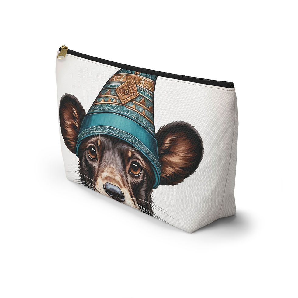 Thumbnail: Animal Accessory Pouch | Bear Cub Makeup Bag, Fun Travel Pouch