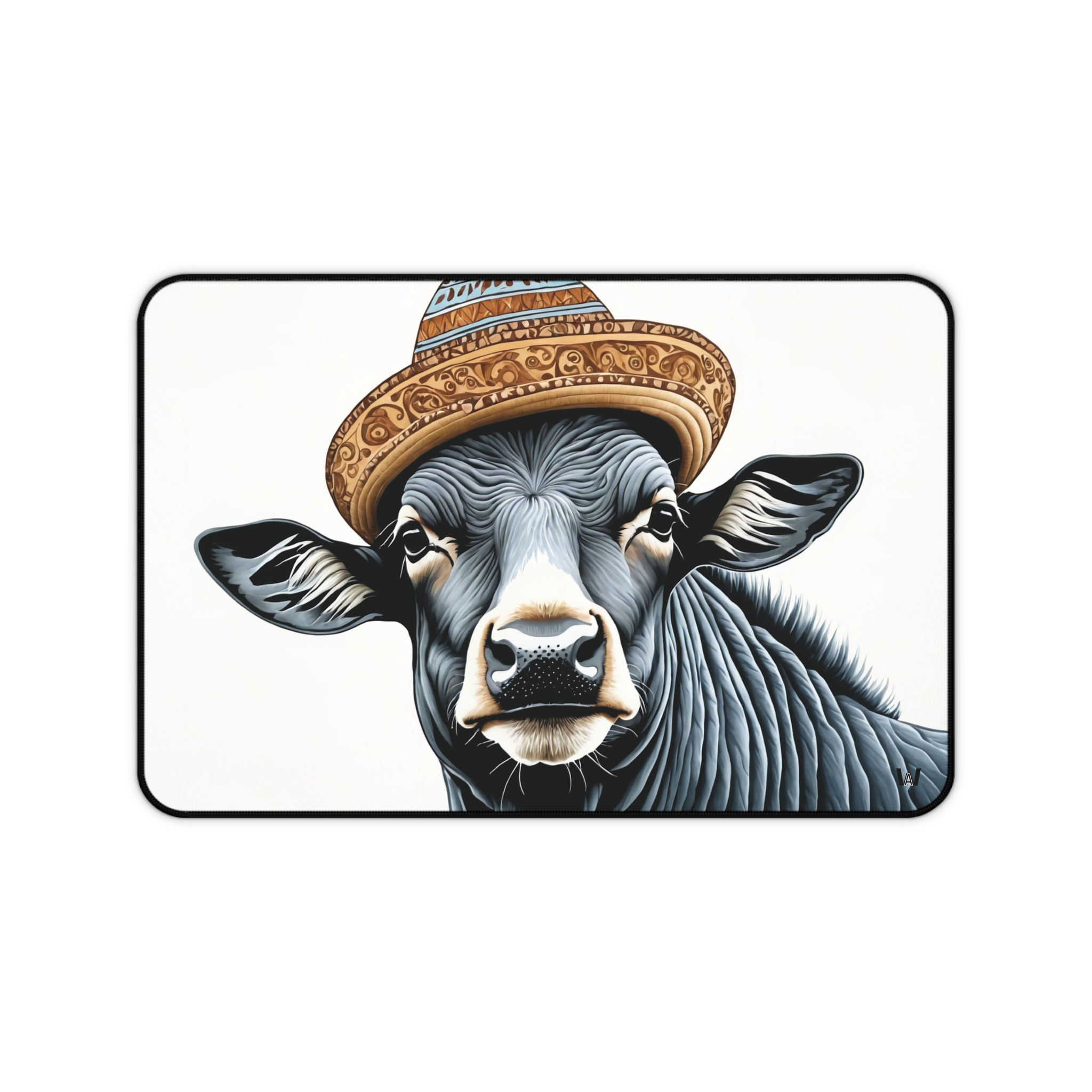 Cow with Sombrero Desk Mat  | Fun Office Decor, Homestead Decor, Home Office 