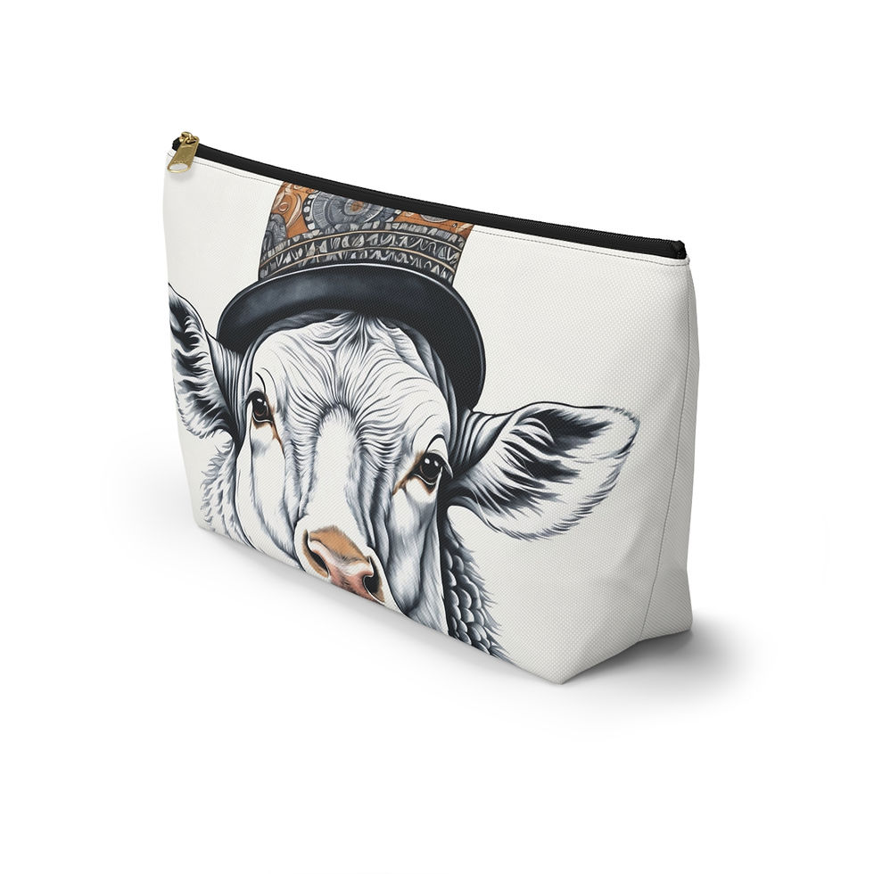 Thumbnail: Whimsical Sheep Accessory T-Pouch | Animal Makeup Bag, Farm Style , Animal Lover