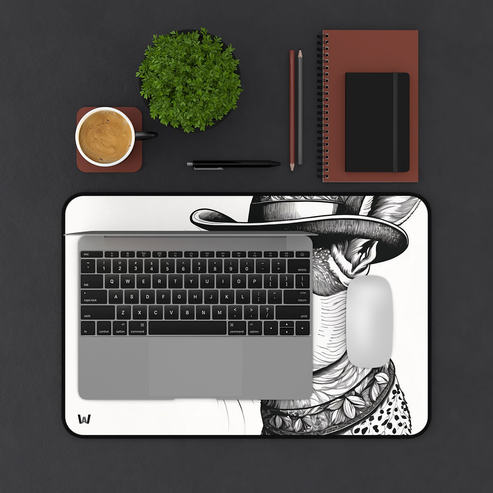 Thumbnail: Fancy Dog Desk Mat | Pet Lover Gift, Home Office Decor, Computer Accessory
