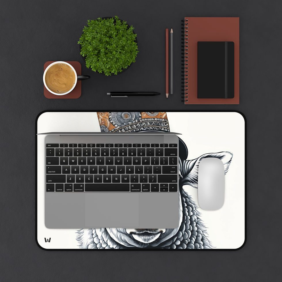 Thumbnail: Whimsical Sheep Desk Mat | Home Office, Creative Spaces, Homestead Art