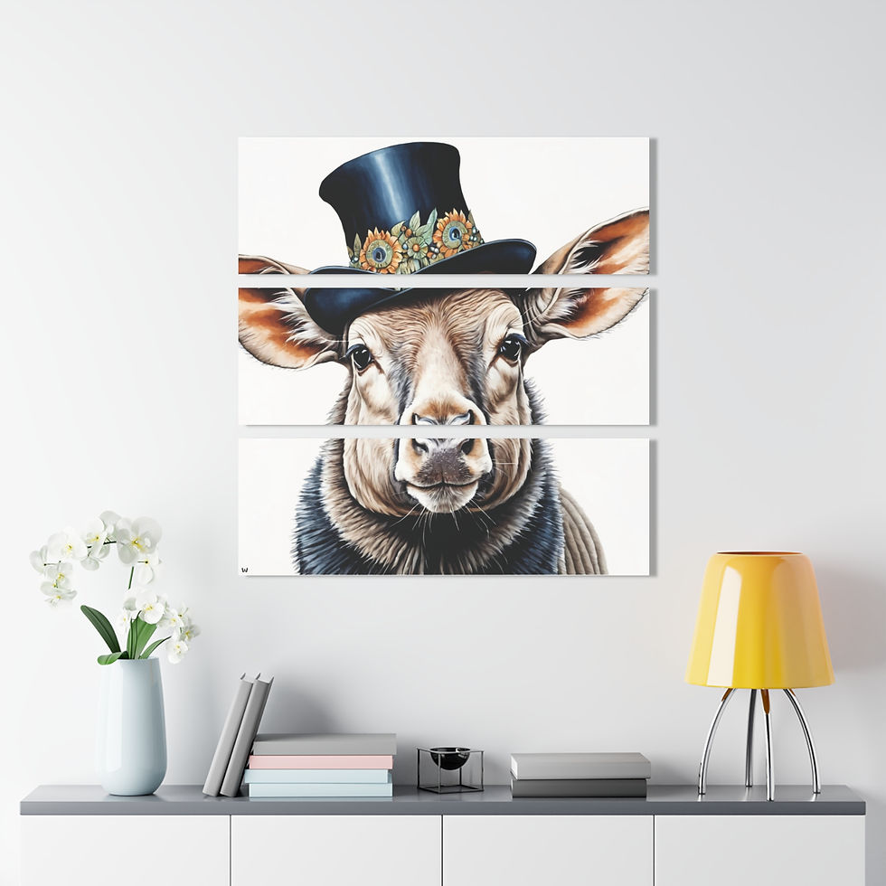 Thumbnail: Sheep Acrylic Tri-Print, | Animal Art, Wall Art, Home Decor