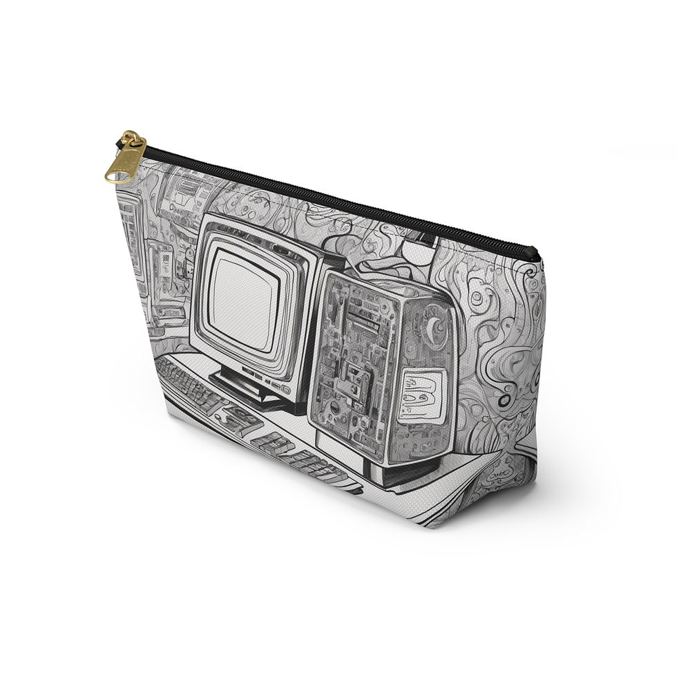 Thumbnail: Tech-Inspired Accessory Pouch | Makeup Bag, Gift for Tech Lovers, Gadget Bag