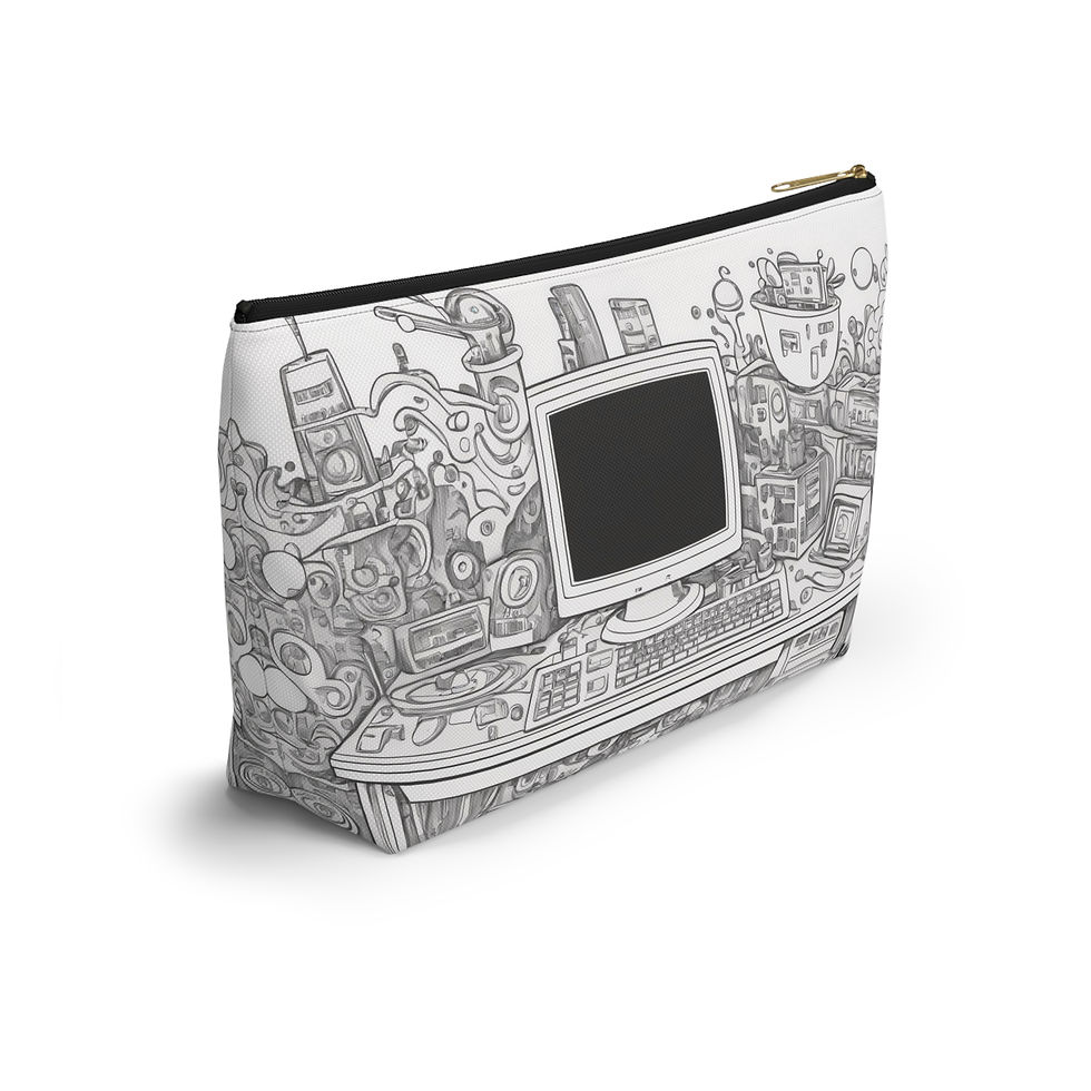 Thumbnail: Tech-Themed Accessory Pouch | Gadget Case, Gift for Gamers, Storage Pouch