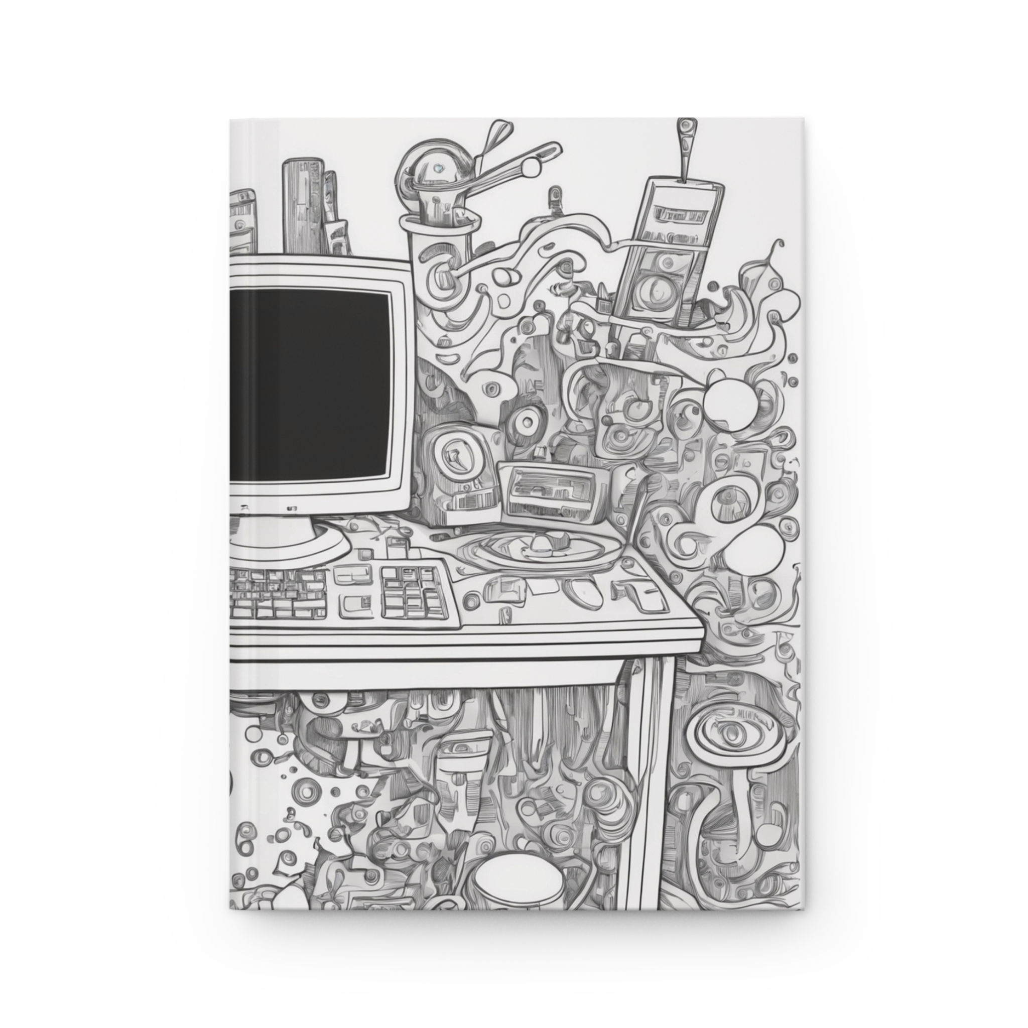 Creative Tech-Themed Hardcover Lined Journal | For Artists & Designers