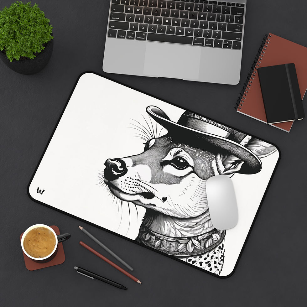 Thumbnail: Fancy Dog Desk Mat | Pet Lover Gift, Home Office Decor, Computer Accessory