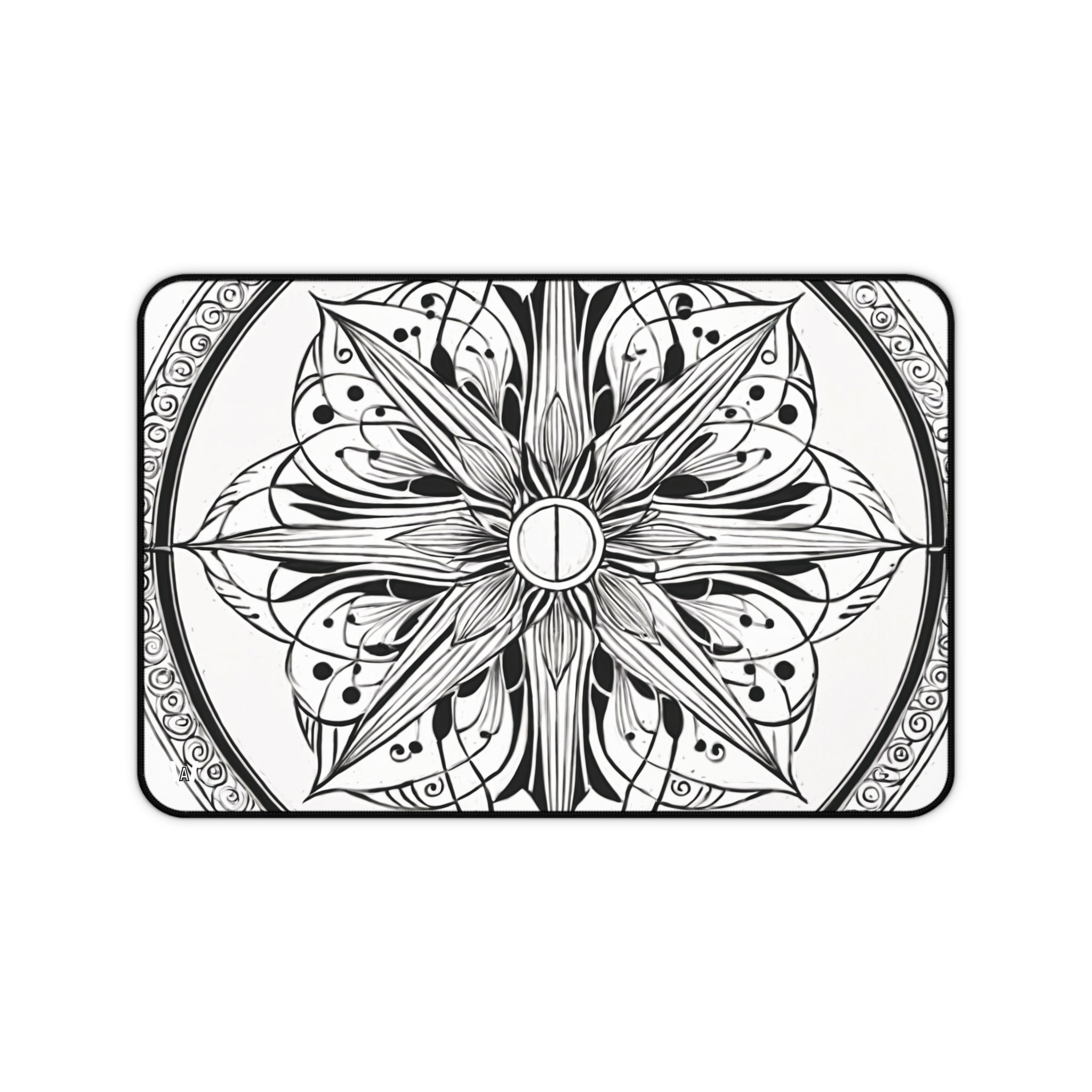 Elegant Mandala Desk Mat | Office Decor, Office Essentials, Flower Design 