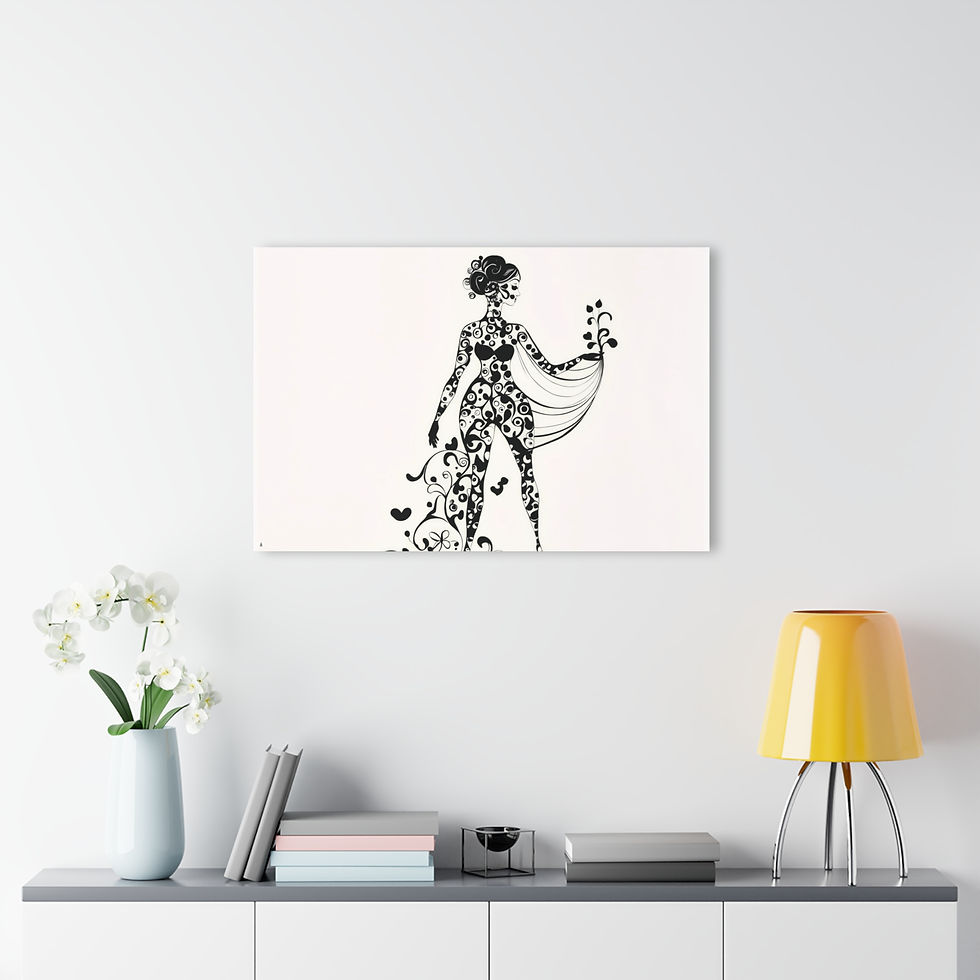 Thumbnail: Elegant Floral Pose Acrylic Print Wall Art | French Cleat, Abstract Minimalist