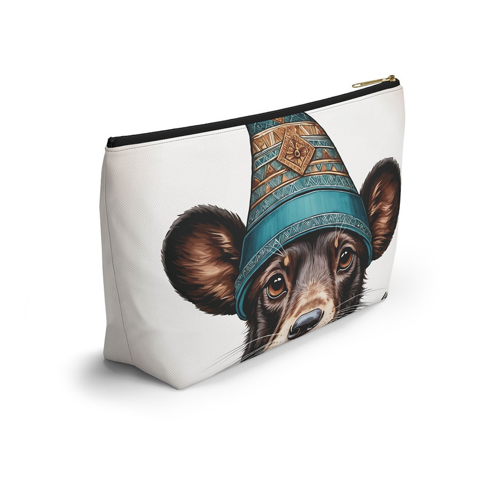 Thumbnail: Animal Accessory Pouch | Bear Cub Makeup Bag, Fun Travel Pouch