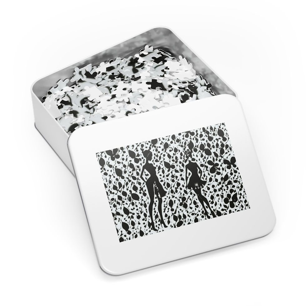 Thumbnail: Stylish Jigsaw Puzzle with Tin - Elegant Home Decor