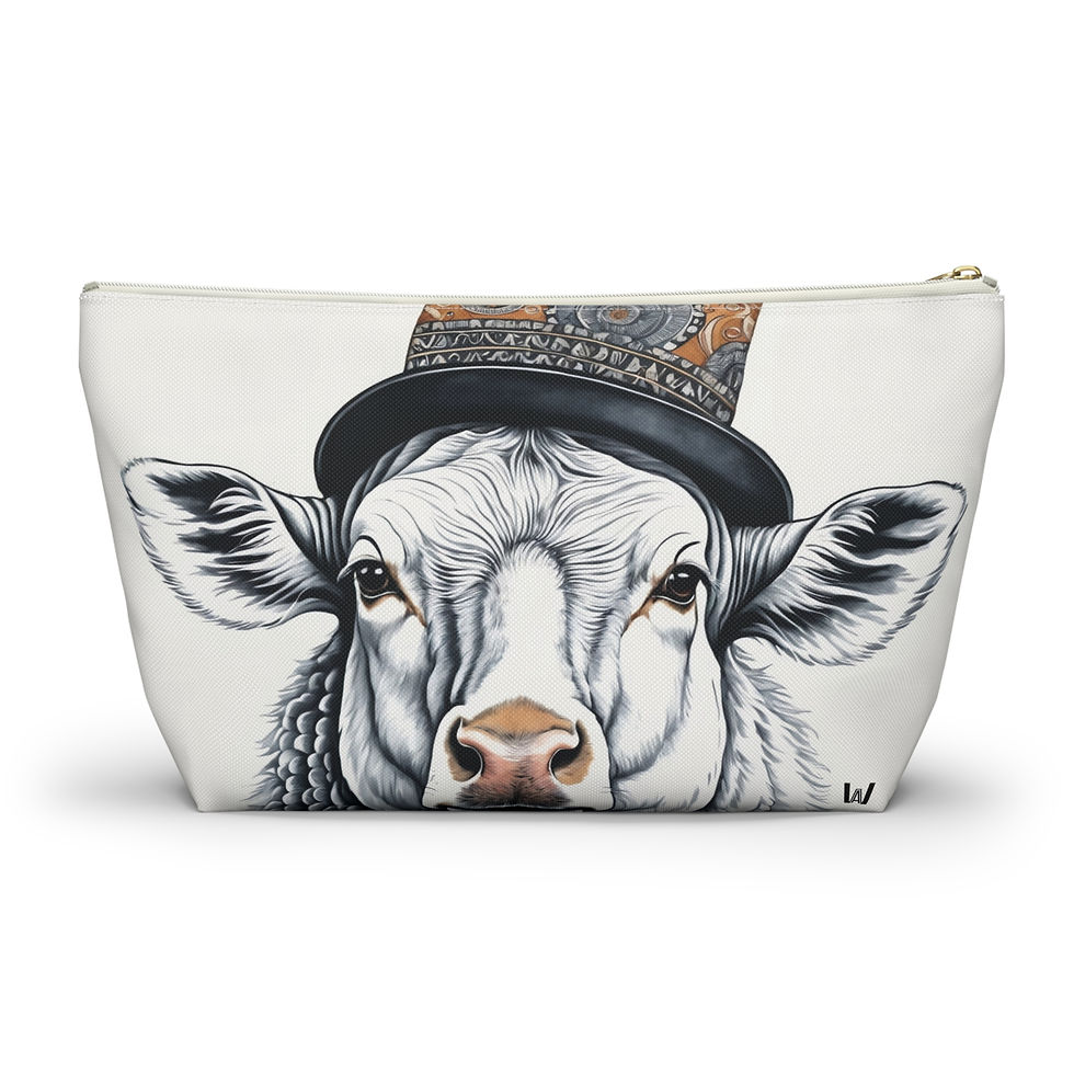 Thumbnail: Whimsical Sheep Accessory T-Pouch | Animal Makeup Bag, Farm Style , Animal Lover