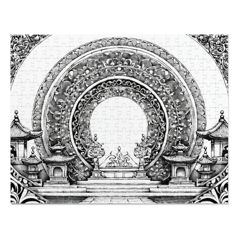 Thumbnail: Zen Garden Jigsaw Puzzle with Tin - Artwork for Mindfulness & Relaxation