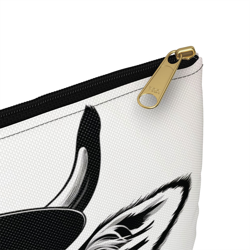Thumbnail: Stylish Bull Accessory Pouch | Farmhouse Decor, Gift for Her, Travel Makeup Bag