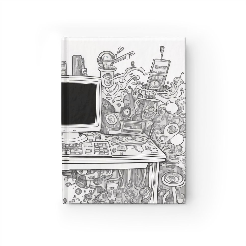 Thumbnail: Tech-Inspired Sketch Blank Page Journal | Creative Writing, Office Notes