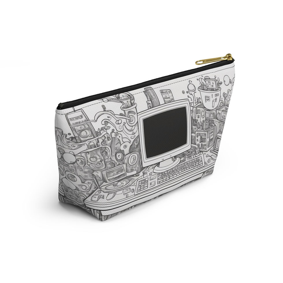 Thumbnail: Tech-Themed Accessory Pouch | Gadget Case, Gift for Gamers, Storage Pouch