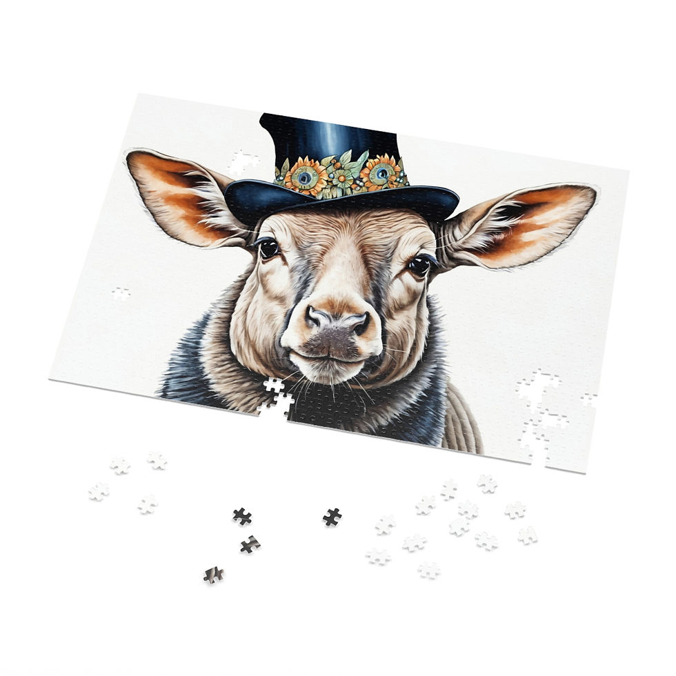 Thumbnail: Sheep Jigsaw Puzzle | Family Game Night, Unique Puzzle, Farmhouse Style