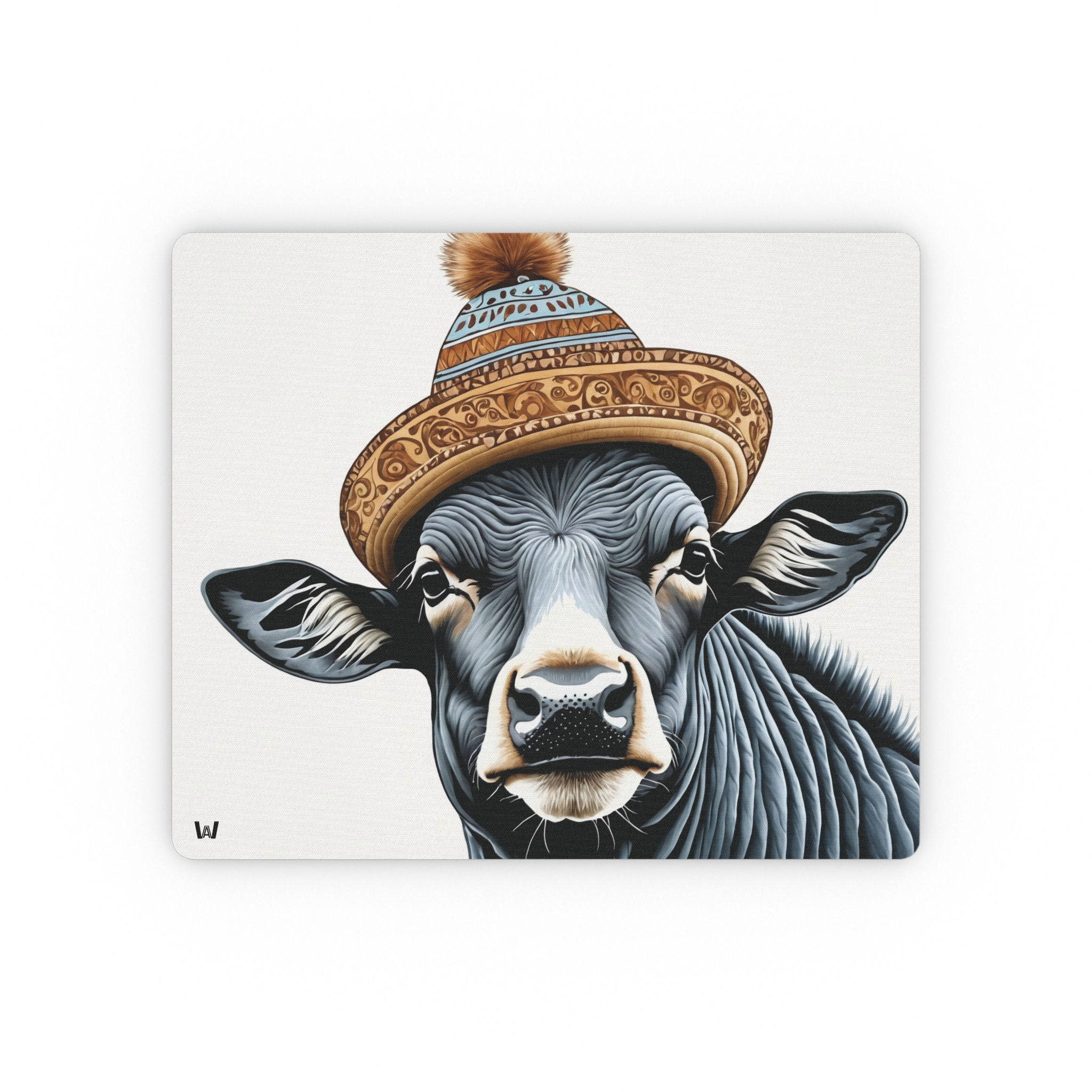 Whimsical Cow Mouse Pad | Cute Office Decor, For Cow Lovers, Homestead Style