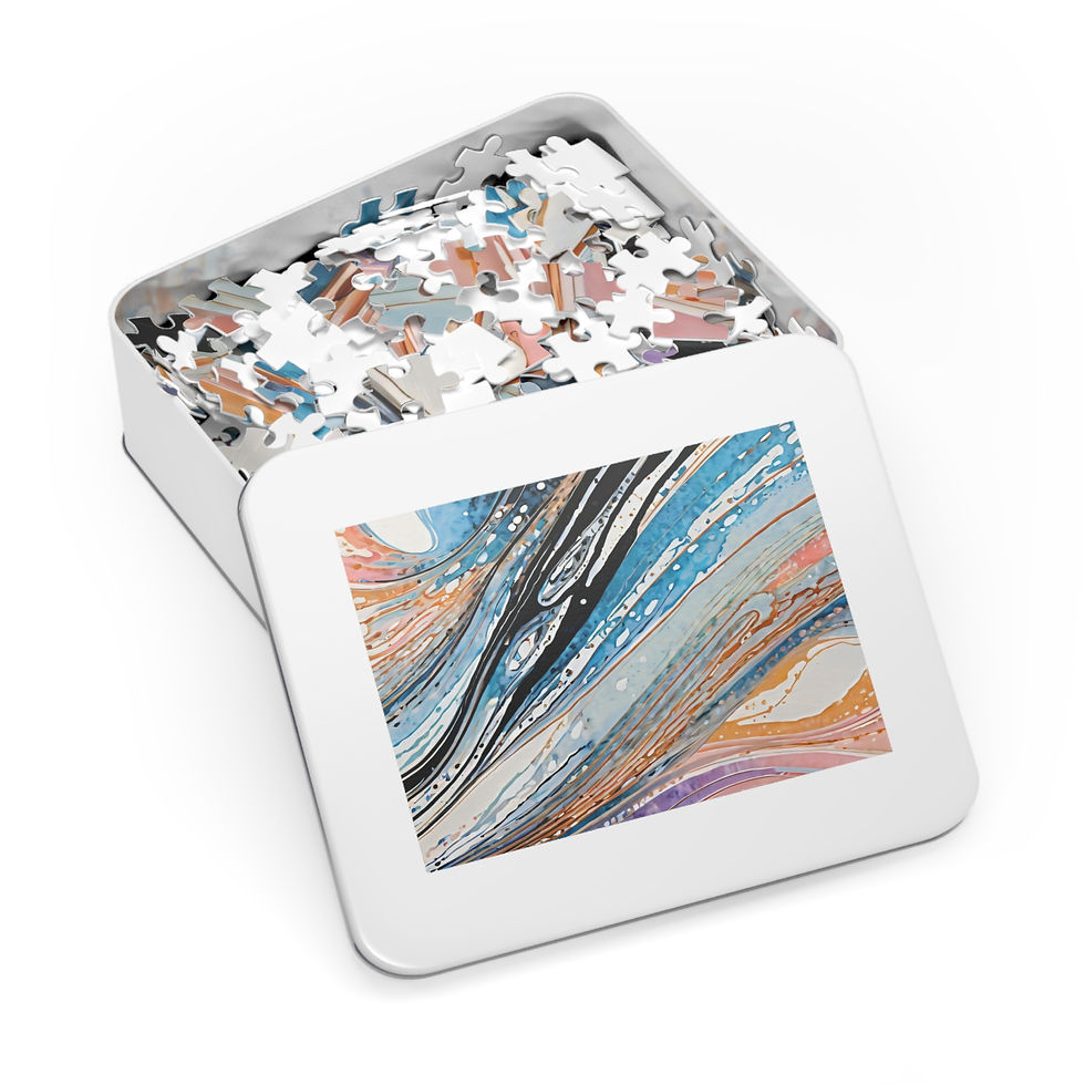 Thumbnail: Ocean Waves Jigsaw Puzzle with Tin 