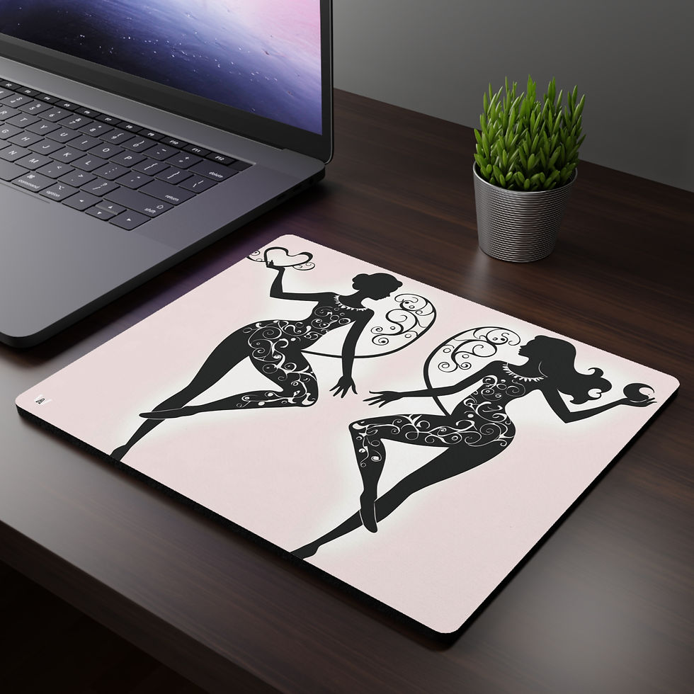 Thumbnail: Chic Fairy Mouse Pad | Stylish Desk Accessory, Office Decor, Gift for Her