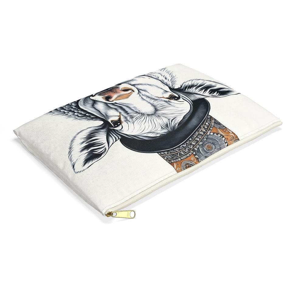Thumbnail: Whimsical Sheep Accessory Pouch | Farmhouse Decor, Cute Cosmetic Bag, Travel Bag