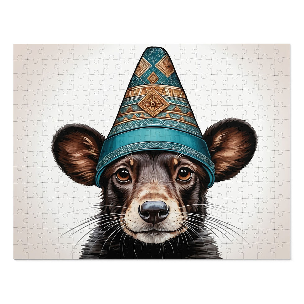 Thumbnail: Whimsical Bear Jigsaw Puzzle with Tin, Fun Family Game