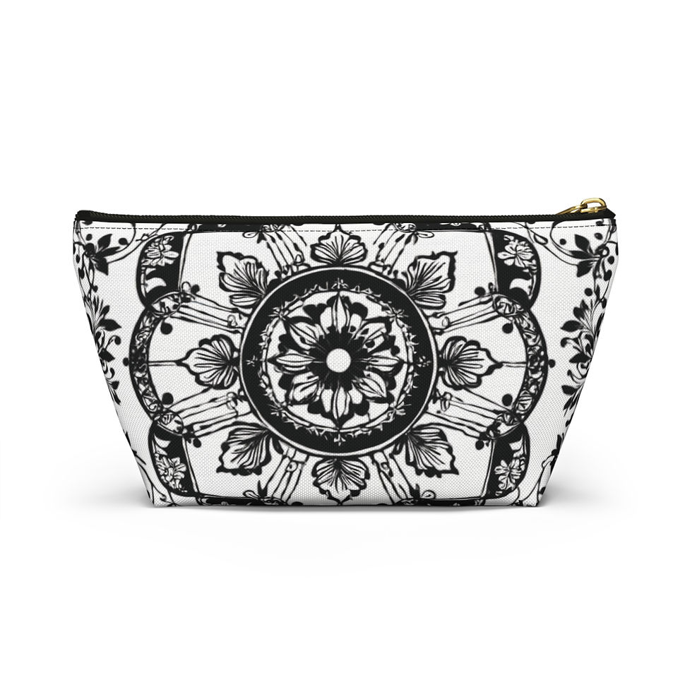 Thumbnail: Mandala Floral Accessory T-Pouch | Makeup Bag, Travel Organizer, Toiletry Case