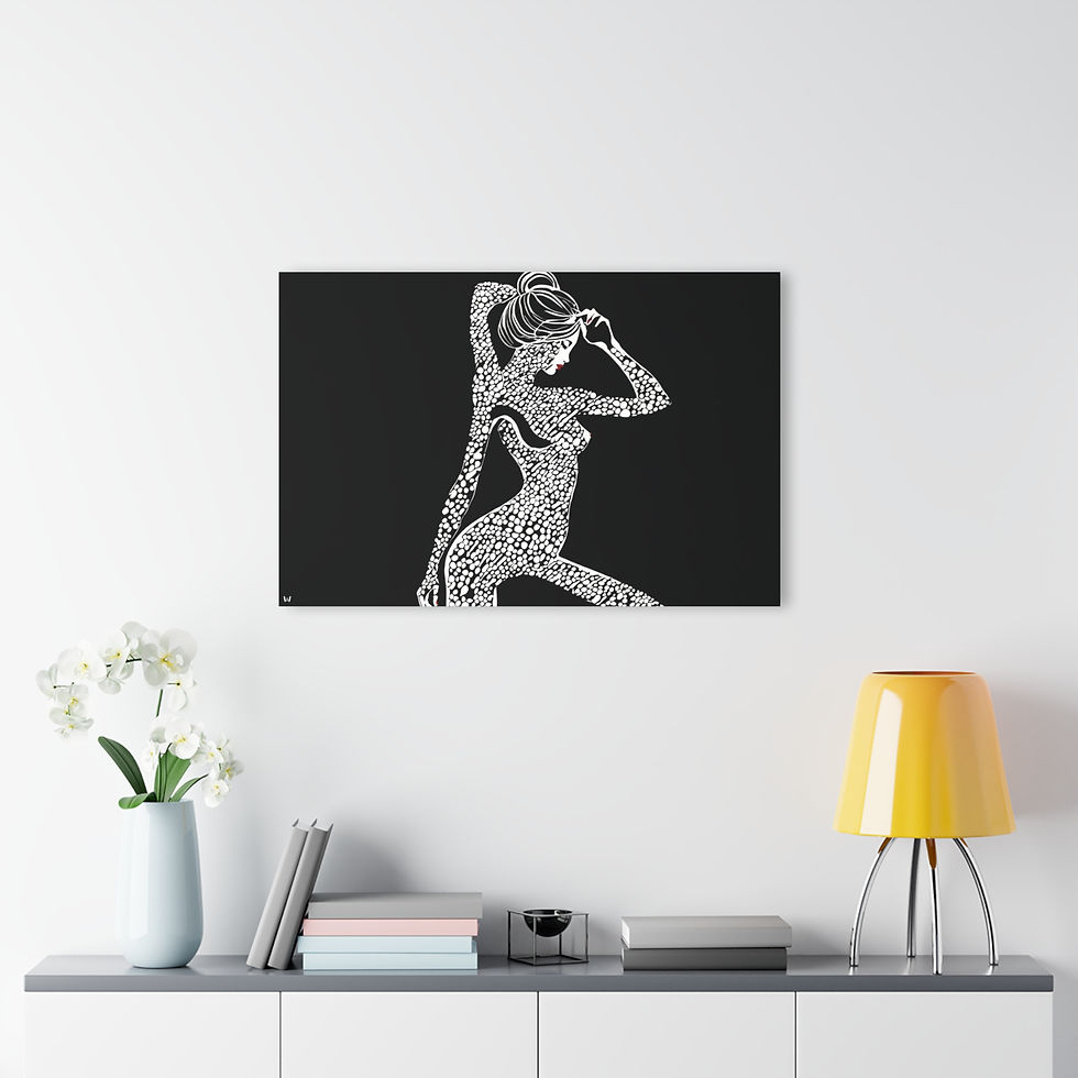 Thumbnail: Modern Black & White Acrylic Wall Art | Elegant Pose Silhouette Design