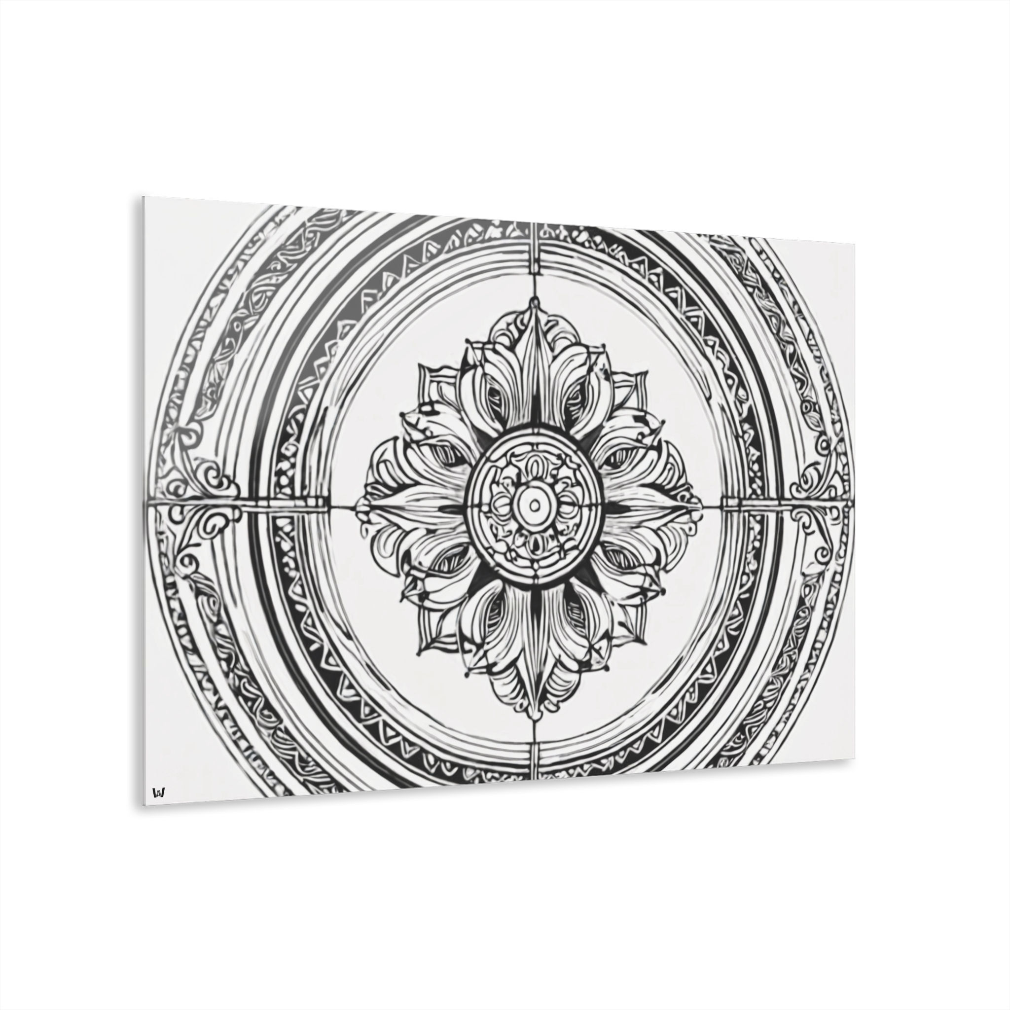 Elegant Floral Acrylic Print | Home Office Wall Art