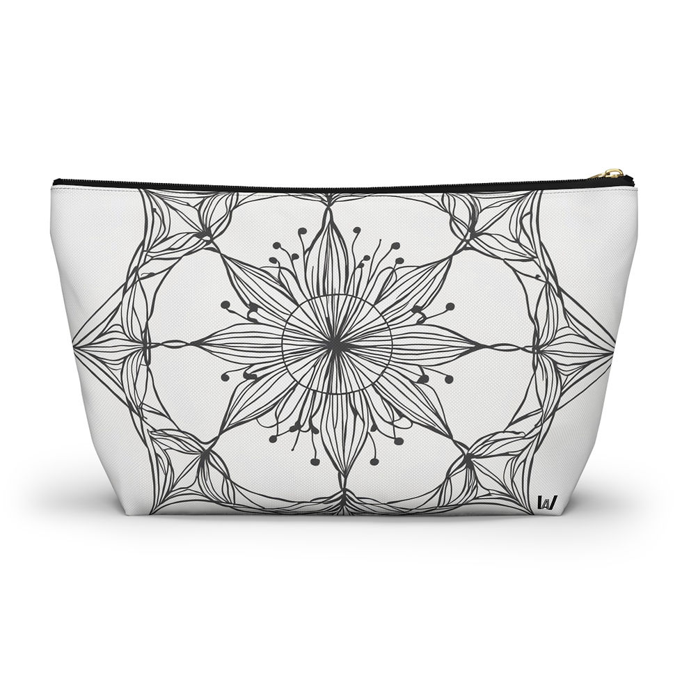 Thumbnail: Elegant Floral Accessory T-Pouch | Travel, Daily Essentials, Mandala Design