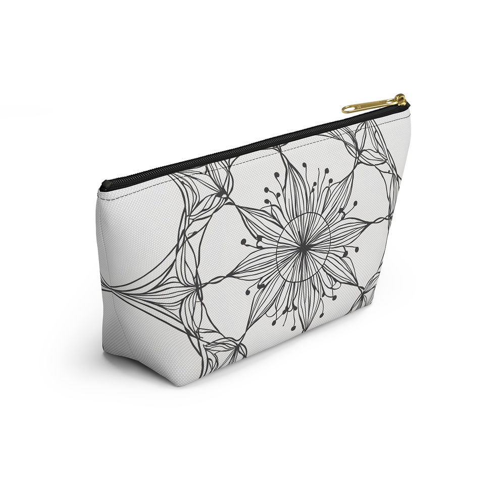 Thumbnail: Elegant Floral Accessory T-Pouch | Travel, Daily Essentials, Mandala Design