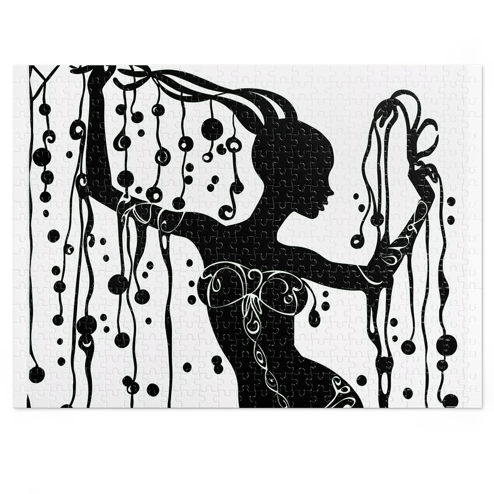 Thumbnail: Elegant Silhouette Jigsaw Puzzle with Tin - Perfect Gift for Puzzle Lovers