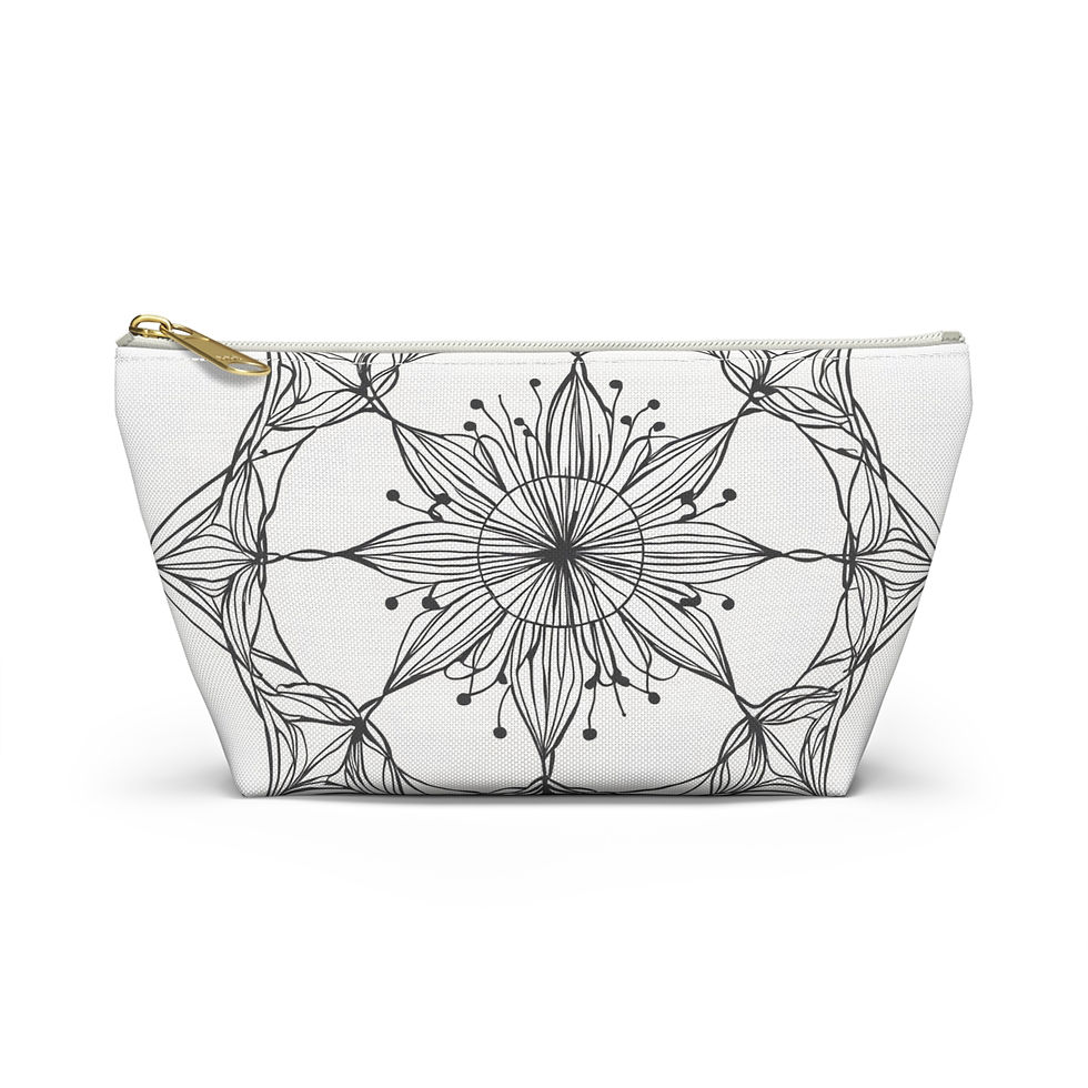Thumbnail: Elegant Floral Accessory T-Pouch | Travel, Daily Essentials, Mandala Design