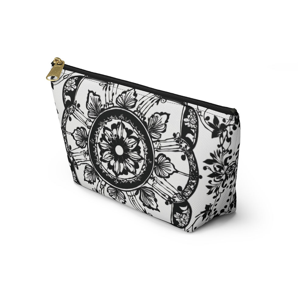 Thumbnail: Mandala Floral Accessory T-Pouch | Makeup Bag, Travel Organizer, Toiletry Case
