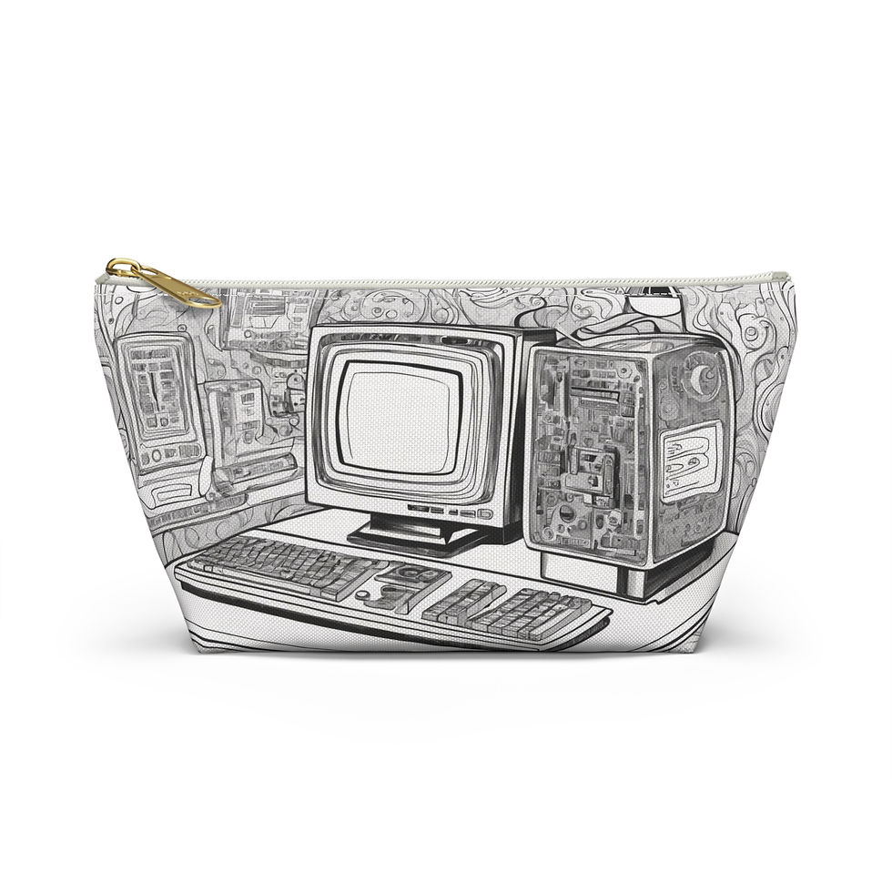 Thumbnail: Tech-Inspired Accessory Pouch | Makeup Bag, Gift for Tech Lovers, Gadget Bag