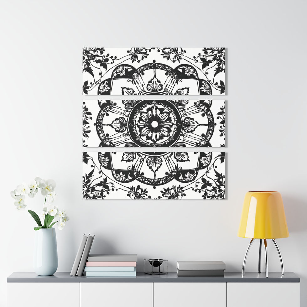 Thumbnail: Elegant Floral Tri-Print | Wall Art Decor, Home Office Decor