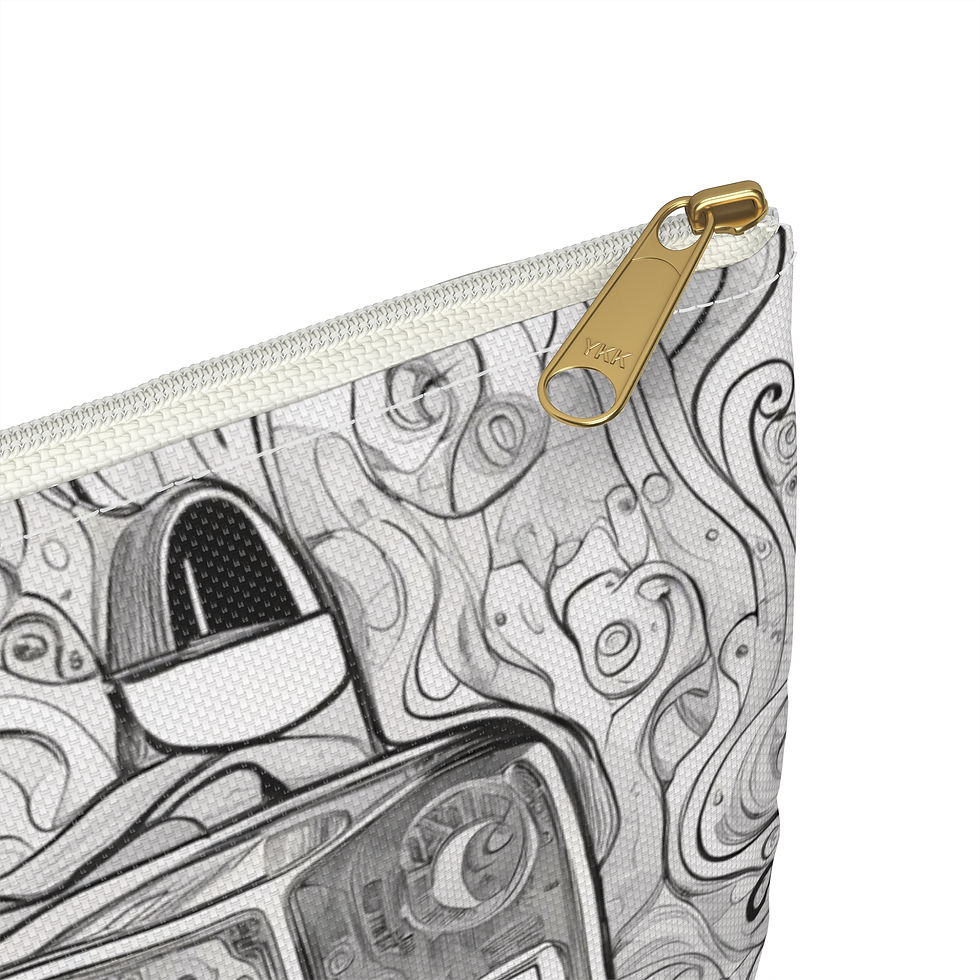 Thumbnail: Tech Accessory Pouch | Abstract Computer Design, Electronics Storage, Travel Bag