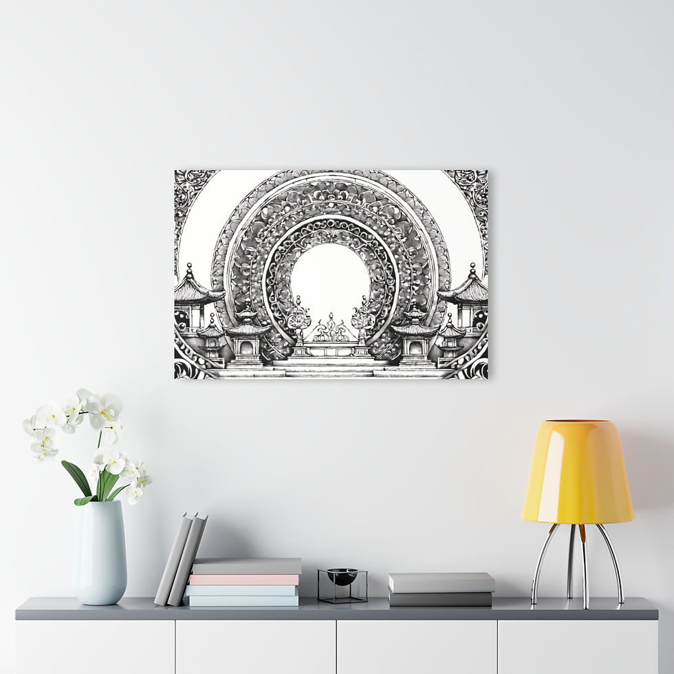 Thumbnail: Elegant Acrylic Wall Art with French Cleat Hanger – Asian-Inspired Design