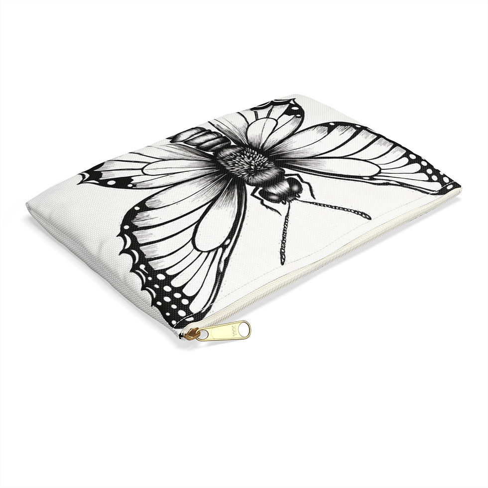 Thumbnail: Butterfly Artwork Accessory Pouch | Makeup Bag, Travel Organizer, Nature Lover