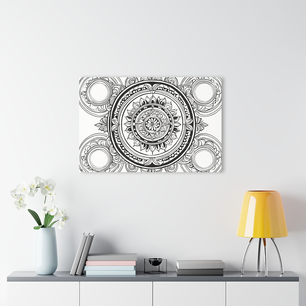 Thumbnail: Minimalist Mandala Acrylic Print | French Cleat, Office Art